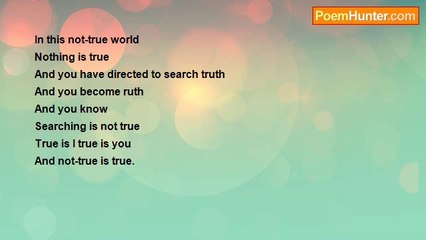 gajanan mishra - Nothing is true except you