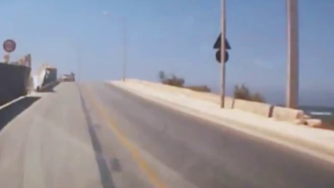 Speeding Truck CRASHES Through Barrier