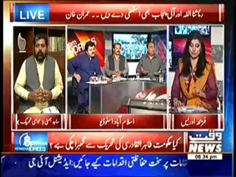 8pm with Fareeha (Kya Hukumat Tahir-ul-Qadri Ki Tehreek Se Ghabra Gaye Hain.. ) – 17th June 2014