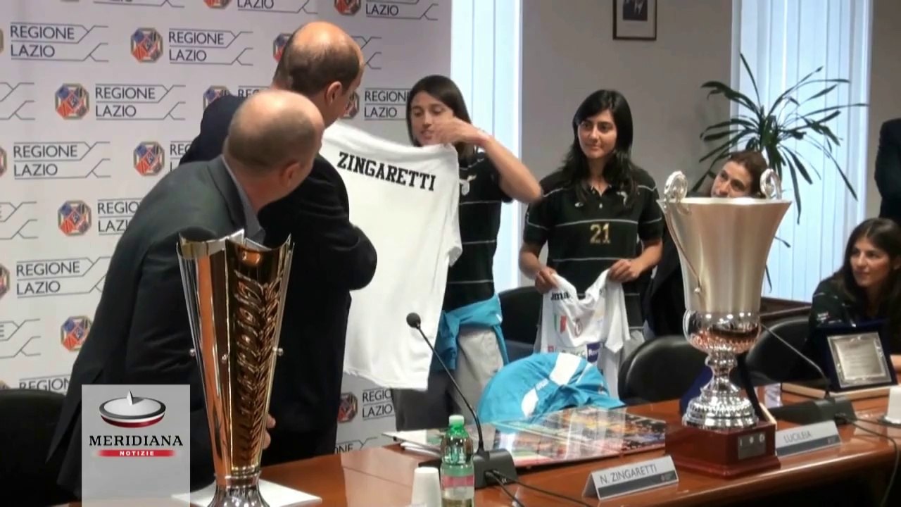 Calcio a 5 femminile, la SS. Lazio domina il campionato e riceve il premio di Zingaretti