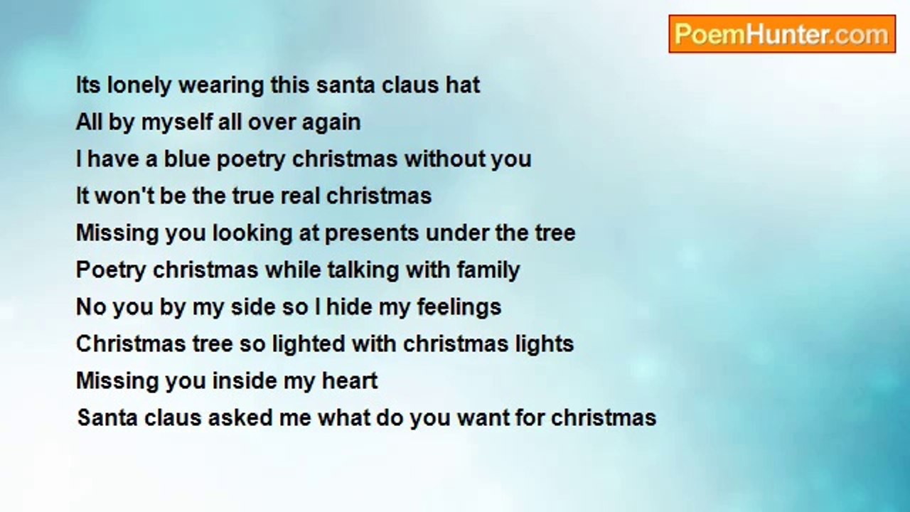 Tommy Laster - Blue Poetry Christmas Without You