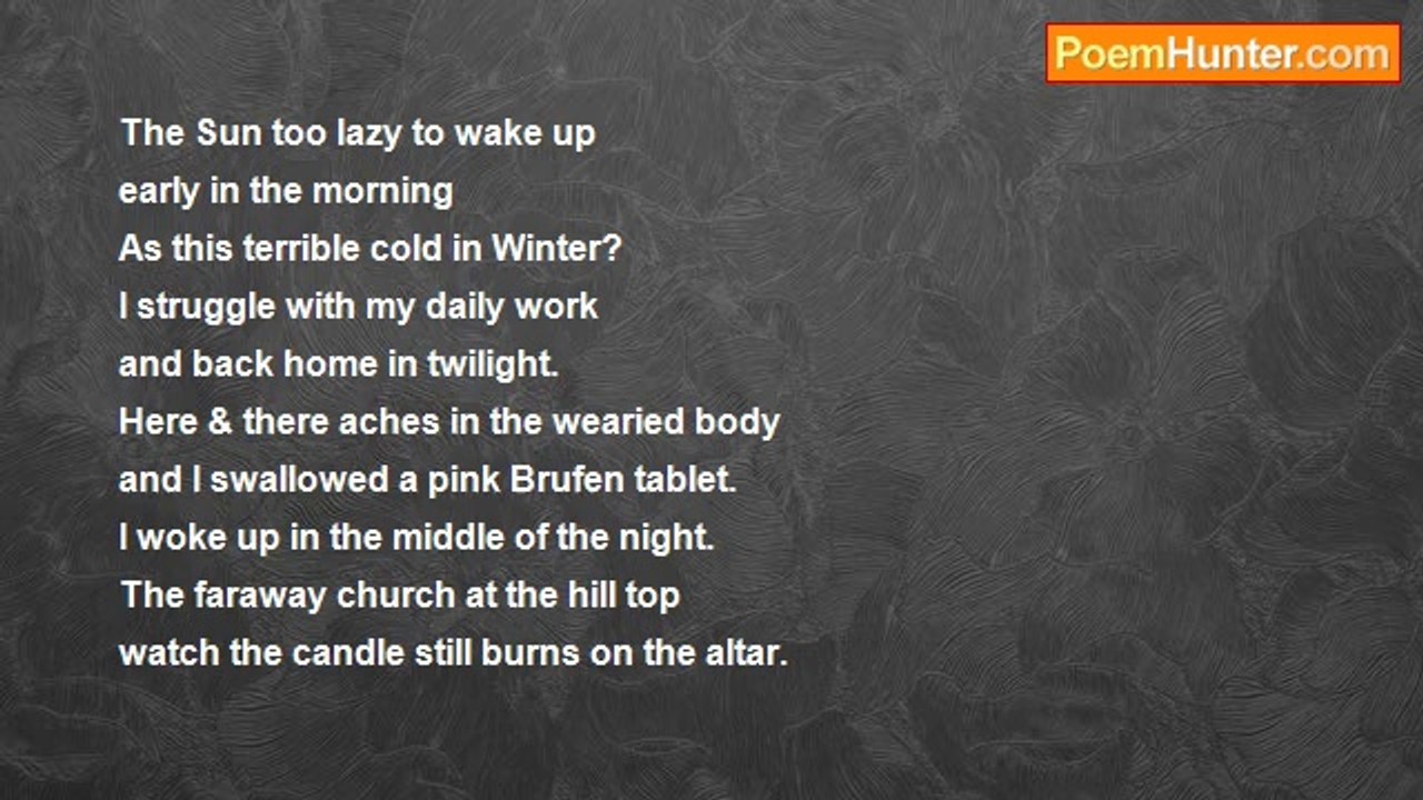 nimal dunuhinga - The fragrance of Spring flowers in Winter dreams!