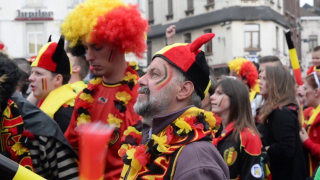 Charleroi. Supporters des Diables Rouges