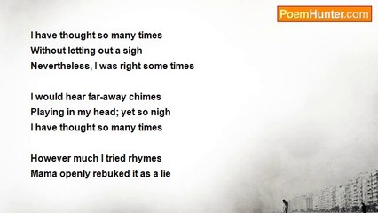 David Munene wa Kimberly - Thoughts Poetic [A Villanelle]