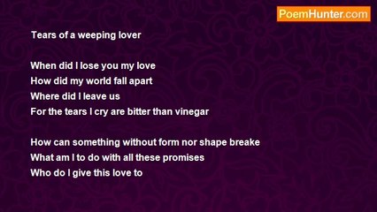 Mixo Malepfane - Tears of a weeping lover