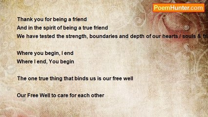 Federico del Corazón - What I want in a Friend