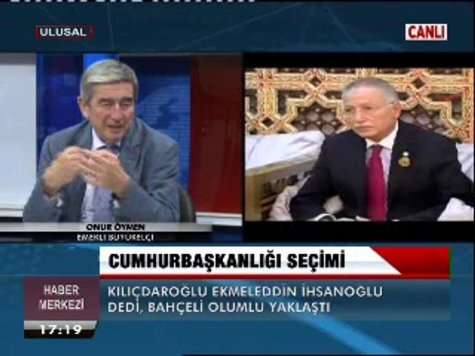 ONUR ÖYMEN, CHP - MHP ADAYINI DEĞERLENDİRİYOR