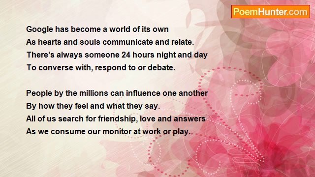 Tom Zart - Google Poem By God's Poet Tom Zart = Most Published Poet On The Web!