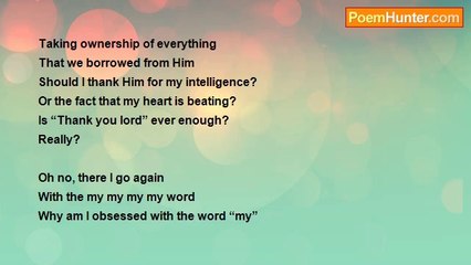 Nasteha Liban - Is 'Thank You Lord' Ever Enough?