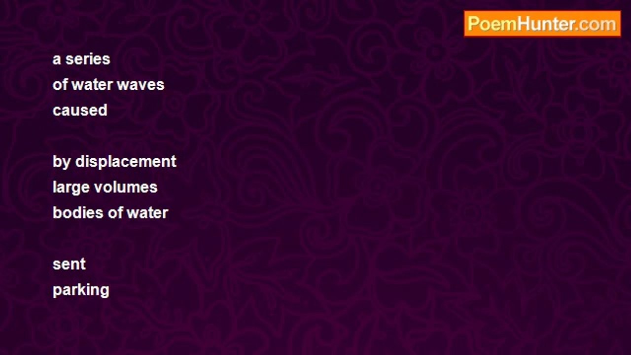 Terence George Craddock (Spectral Images and Images Of Light) - Tsunamis Earthquake Shock Ripples