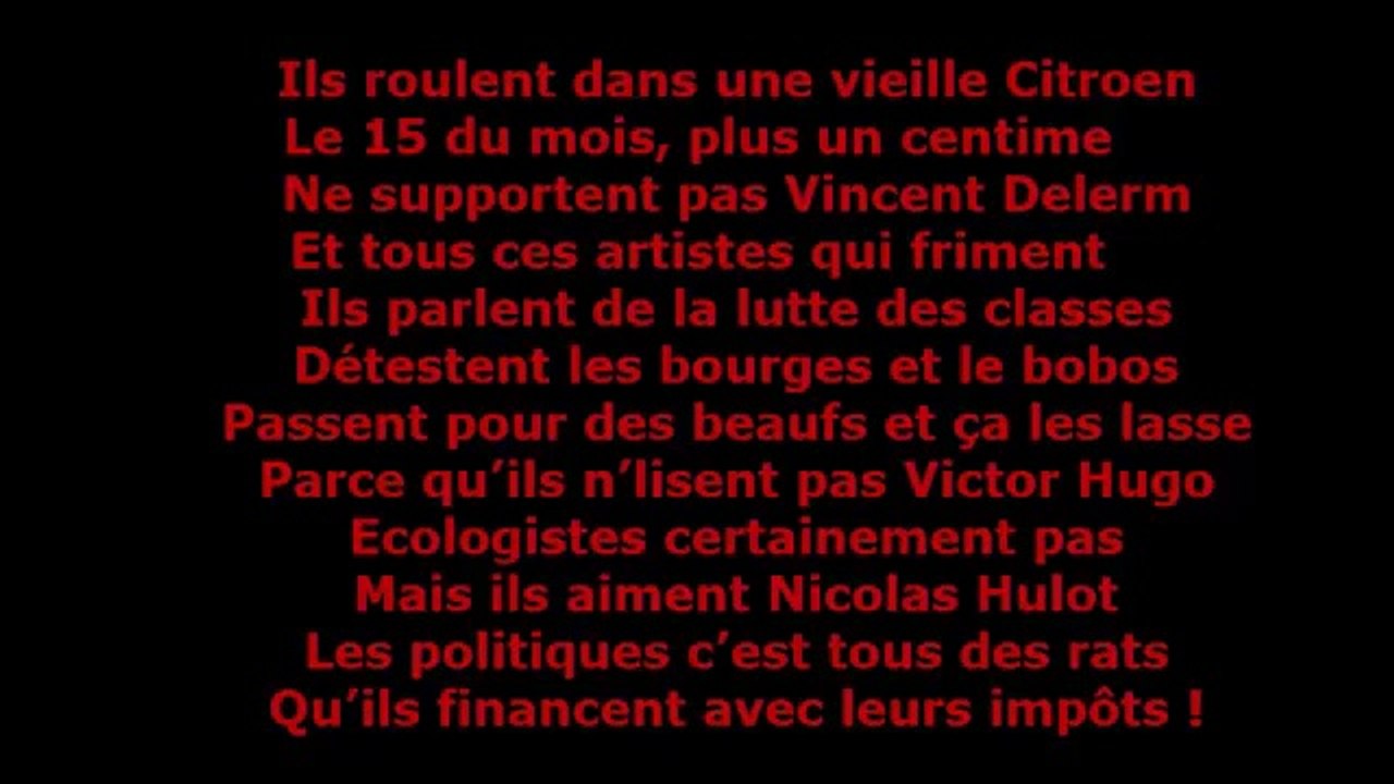 parodie Renaud Les Prolos (Les bobos)