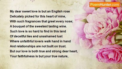 David Wood - Sonnet 8: My Dear Sweet Love is but an English Rose