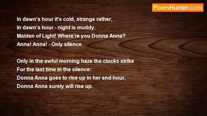 Lyudmila Purgina - A.Blok, The Steps Of Comandor - Translation (Rus.)