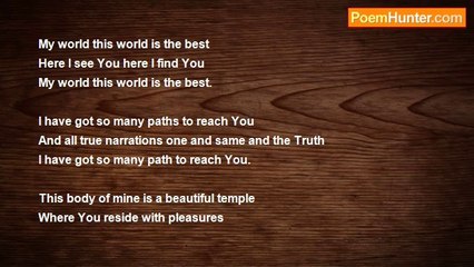 gajanan mishra - My world this world is the best