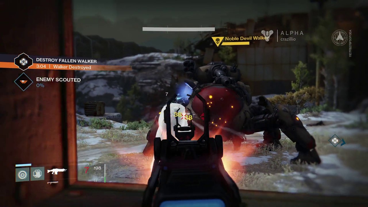 Destiny - Alpha #4 Soloing the Fallen Walker (PS4)