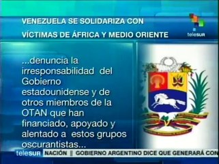 Se solidariza Venezuela con "víctimas de la irresponsabilidad" de EEUU