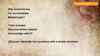 Tirupathi Chandrupatla - Don’t Break The Law  (2Q Poem)