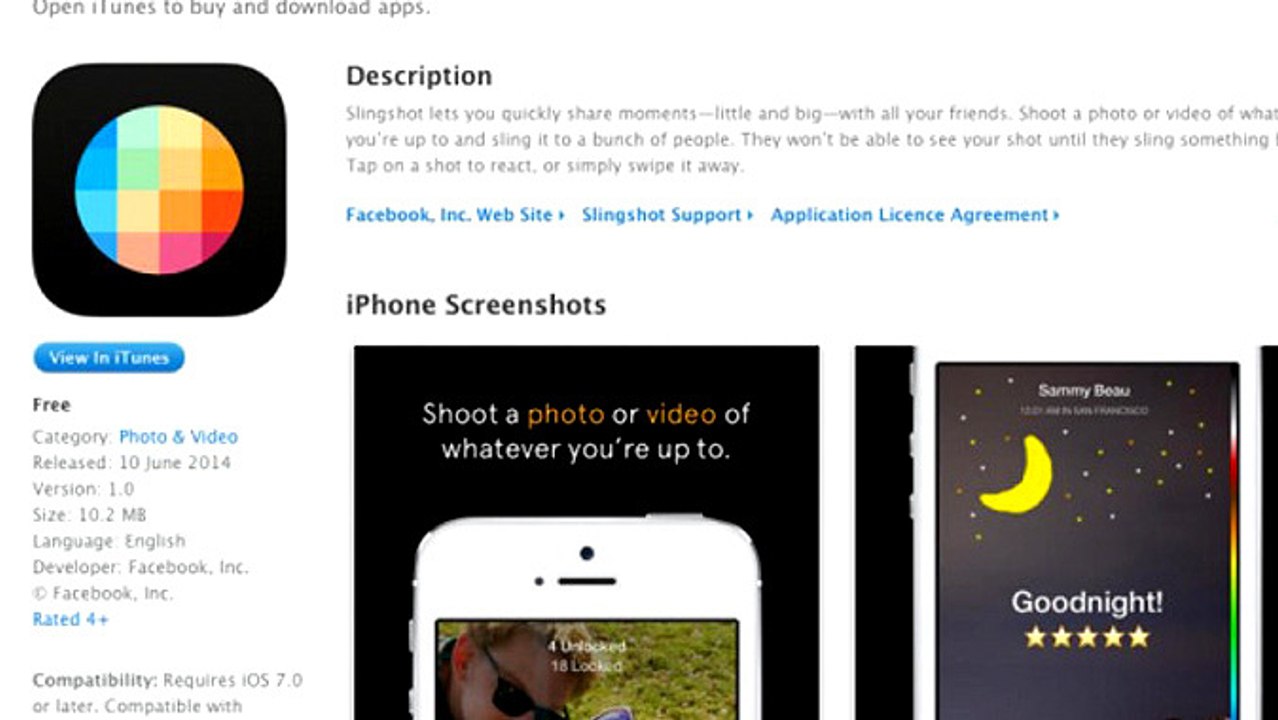Facebook Challenges Snapchat Again, Officially Releases Slingshot App