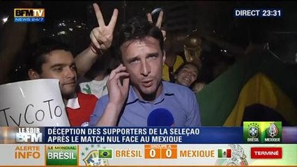 Le Soir BFM: Coupe du Monde: les supporters brésiliens gardent la foi malgré le match nul de la Seleção face au Mexique - 17/06 1/2