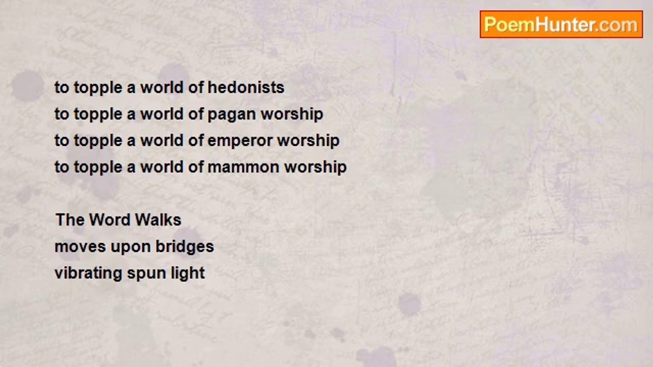 Terence George Craddock (Spectral Images and Images Of Light) - The Word Walks