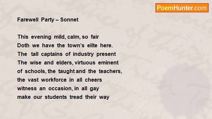 Ramesh Iyengar - Farewell  Party - Sonnet