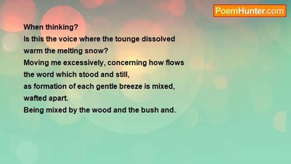 Is It Poetry - each gentle breeze