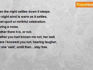 Is It Poetry - night wind