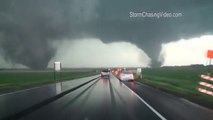 Twin tornadoes pummel U.S. state of Nebraska, killing one