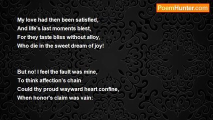 Lady Caroline Lamb - Would I Had Seen Thee Dead And Cold