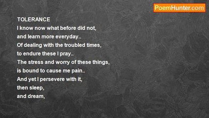 Steven PHILLIPS - TOLERANCE