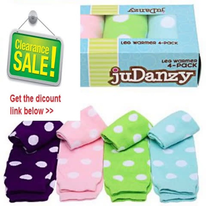 Cheap Deals juDanzy girls polka dot 4 pack of baby leg warmers in pink aqua green & purple Review