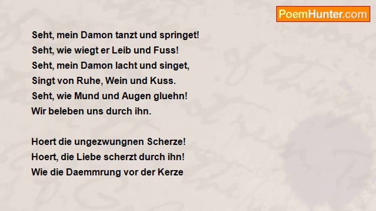 Gotthold Ephraim Lessing - Phyllis Lobt Den Wein