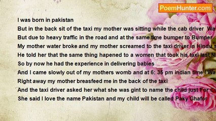 Aldo Kraas - I WAS BORN IN PAKISTAN