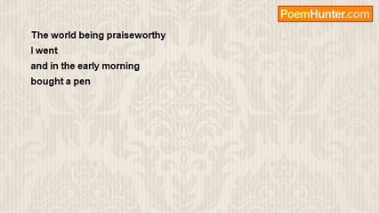 Isabella Merlin - The world being praiseworthy