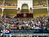 Aprueban la abdicación del rey Juan Carlos