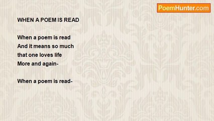Shalom Freedman - When A Poem Is Read