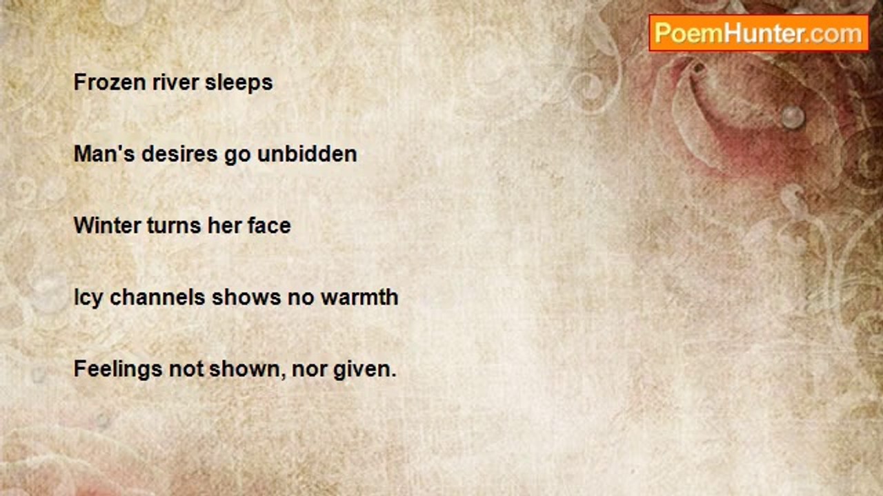 Christine A Kysely - Frozen River Sleeps ~ Tanka