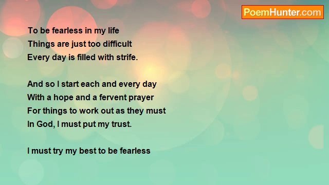 Christine A Kysely - Fearlessness ~ Lyric Poetry