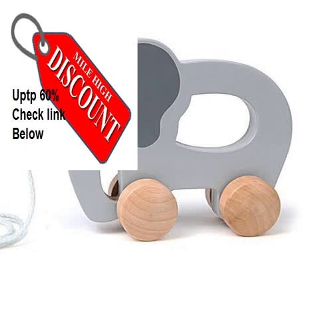 hape elephant wooden push and pull toy