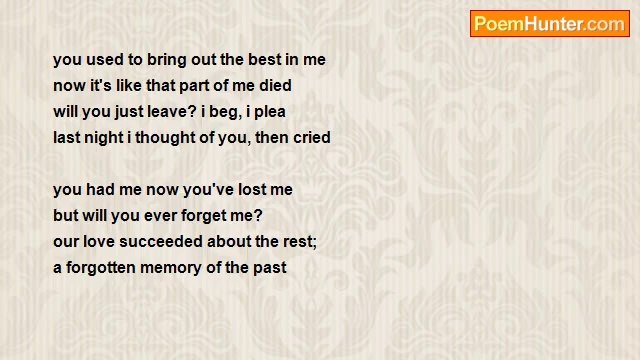 Anonymously Myself - Forgotten not forgiven