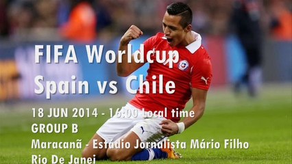 Watch Spain vs Chile 18 June 2014 Online live