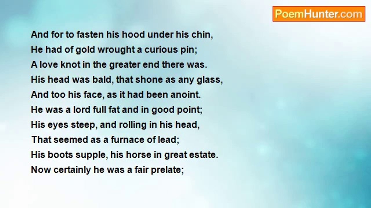 Forrest Hainline - General Prologue 07: The Monk - Geoffrey Chaucer (Forrest Hainline's Minimalist Translation)