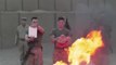 An hilarious goodbye to adults magazines. Funny soldiers burning their fav magazines...