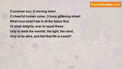 Robert Laurence Binyon - O Summer Sun!