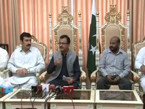President PML Sindh Haleem Adil Sheikh addressed Press Conference at PML Sindh Secretariat against terrorism of Punjab Government on 18.06.2014