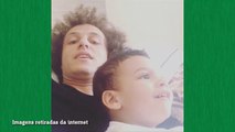 David Luiz brinca com sobrinho e manda bom dia em grande estilo