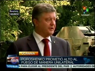Anuncia presidente de Ucrania alto al fuego en breve
