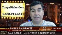 MLB Odds Atlanta Braves vs. Philadelphia Phillies Pick Prediction Preview 6-18-2014