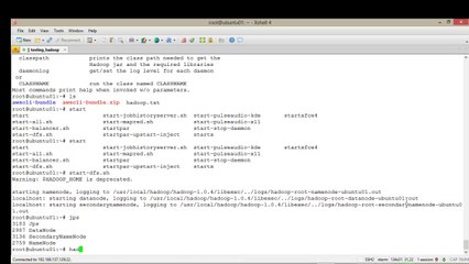 HADOOP INSTALL SERIES: 7. Starting Hadoop/Hadoop components