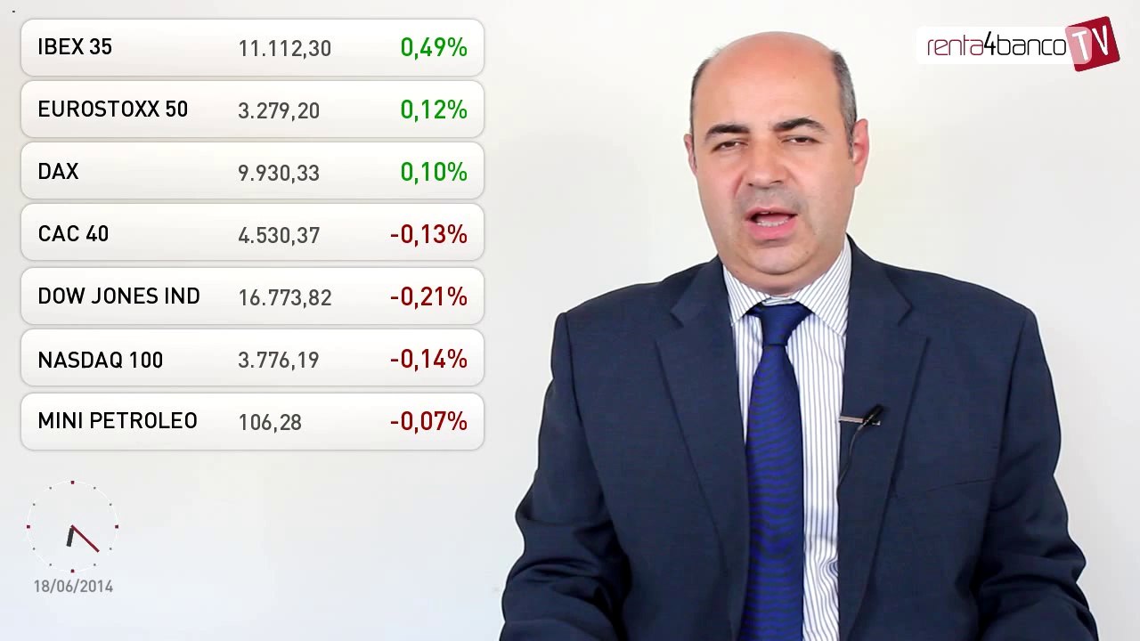 18.06.14 · Esperando los comentarios de la FED - Comentario en el cierre de las bolsas